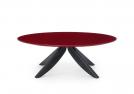 Tavolino con piano laccato rosso Marsala - BertO Outlet