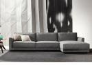 Divano Ribot con chaise longue e rivestimento in tessuto - BertO Outlet