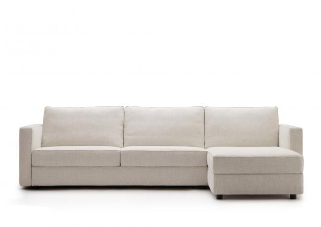 Divano letto con chaise longue su misura berto salotti Divano letto su misura