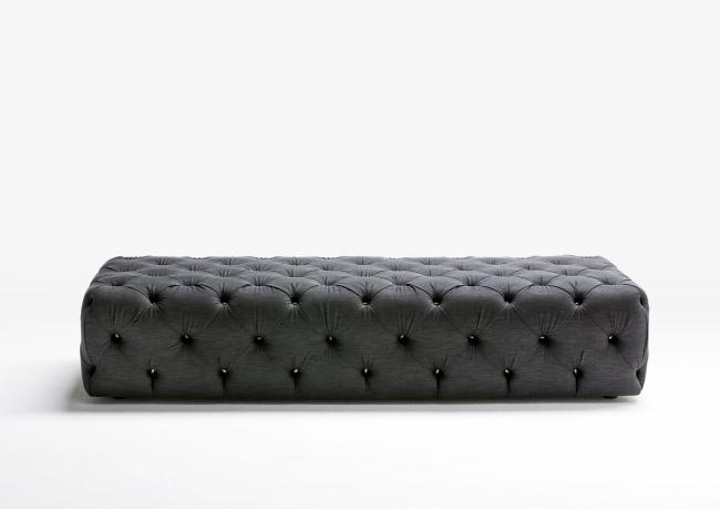 Pouf Capitonné in tessuto denim - Collezione #BertoLive 2016