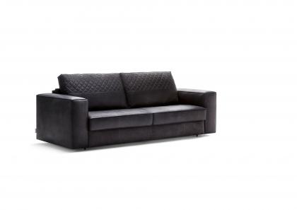 Divano letto Nemo in pelle nera #BertoLive