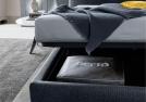 Letto con tastiera imbottita Soho con box contenitore - BertO Shop