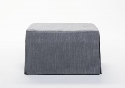 Pouf letto AL con fodera in tessuto - versione con cerniera - chiuso