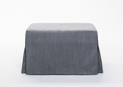 Pouf letto AL con fodera in tessuto - versione con cerniera - semiaperto