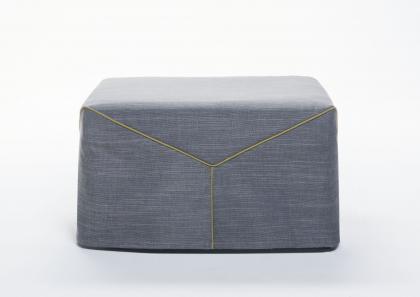 Pouf letto AL grigio con fodera in tessuto