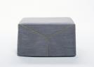 Pouf letto AL grigio con fodera in tessuto