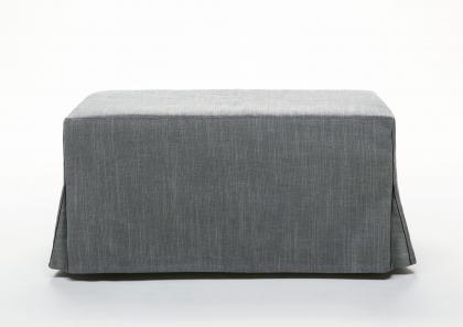 Pouf letto trasformabile Paguro - versione con cerniera - semiaperta