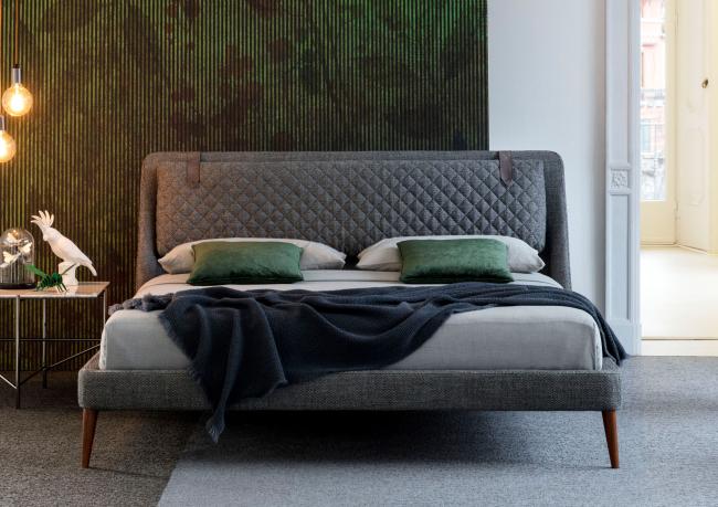 Letto matrimoniale imbottito limited edition Chelsea - BertO Outlet