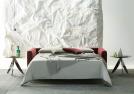 Divano letto in tessuto rosso Robinson - BertO Outlet