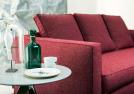 Divano letto in tessuto rosso Robinson - BertO Outlet