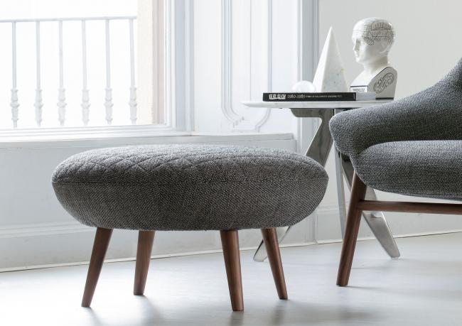 Pouf rotondo di design Hanna su misura - Berto Salotti