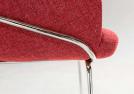 Le sedie in tessuto rosso con gambe in metallo cromato - BertO Outlet