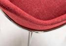 Set di 4 sedie in tessuto colore rosso dettaglio dello schienale - BertO Outlet