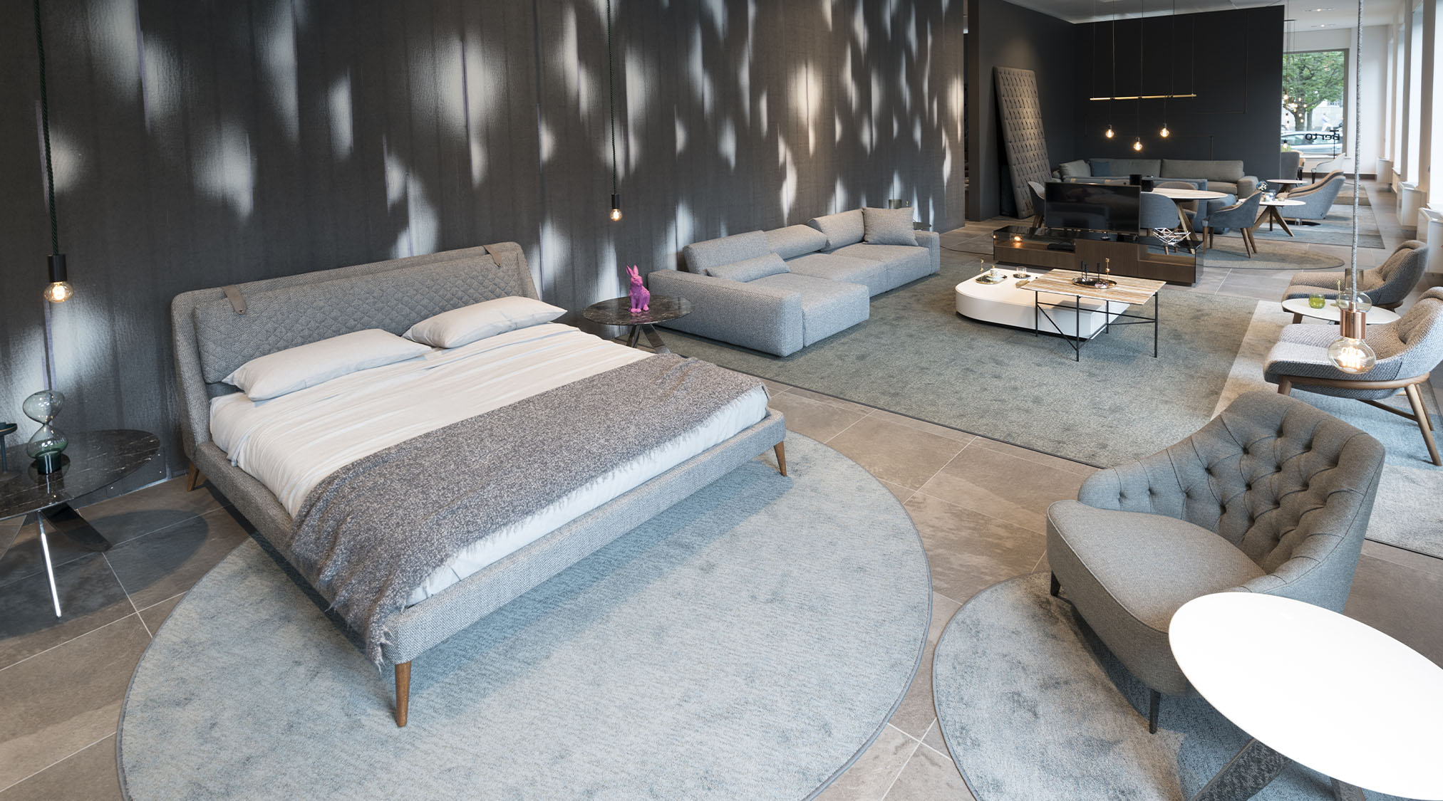 Berto Salotti Turin sofa and bed display