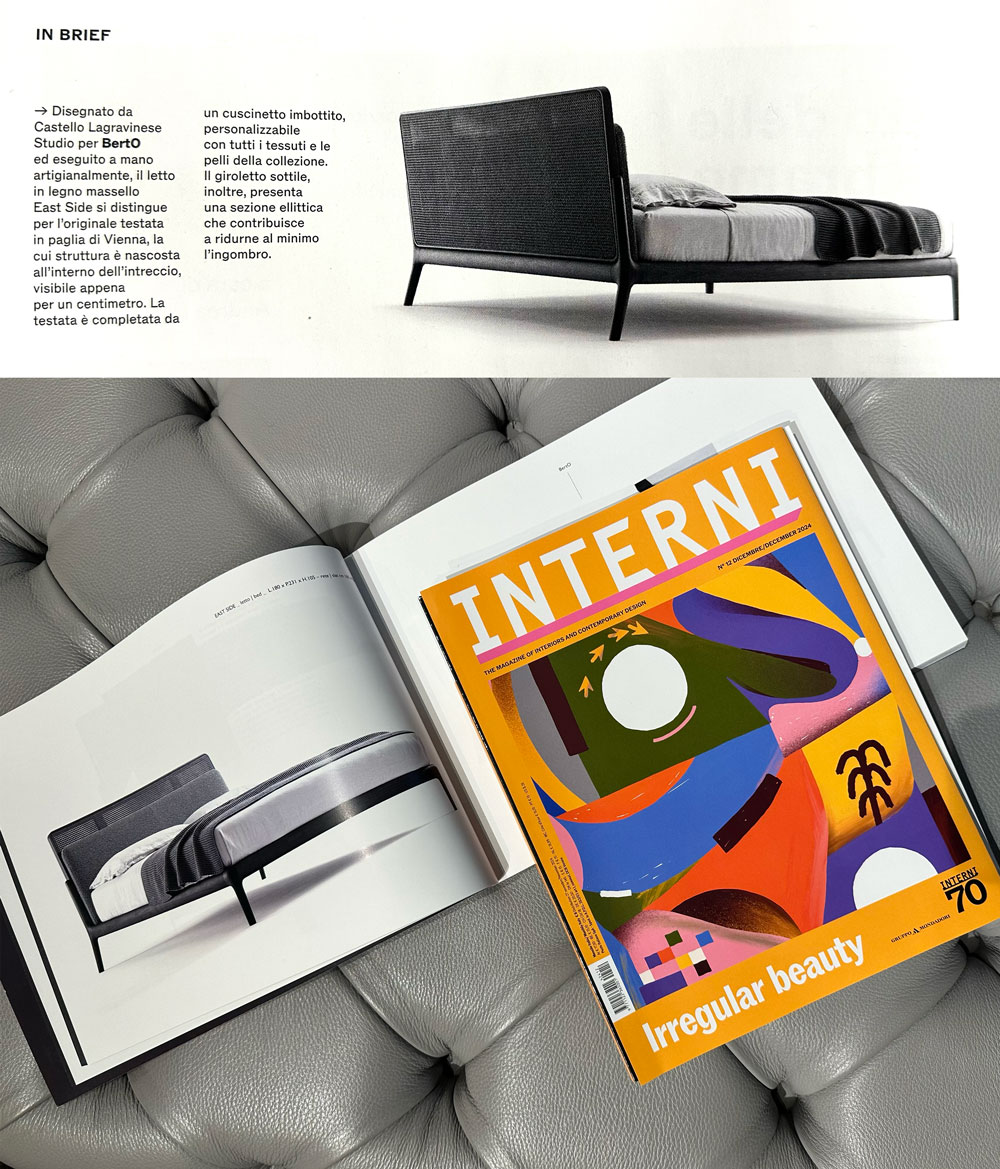 Il Letto East Side BertO su Interni Magazine